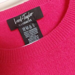 EUC perfect pink 100% cashmere sweater Lord & Taylor XS